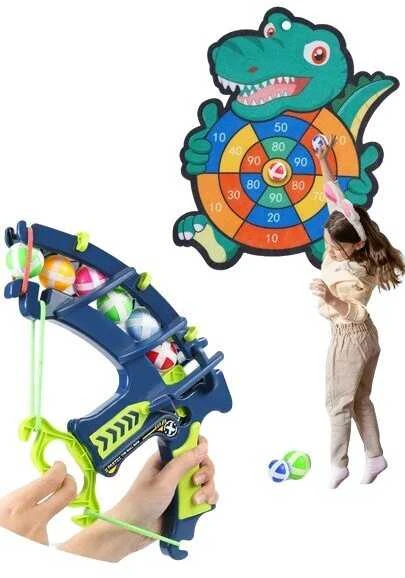 Vaikiškas lankas ir taikinys Montessori Crocky Bob