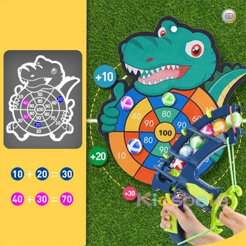 Vaikiškas lankas ir taikinys Montessori Crocky Bob
