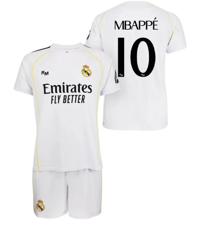 Vaikiškas marškinėlių ir šortų komplektas Real Madryt, su Mbappe