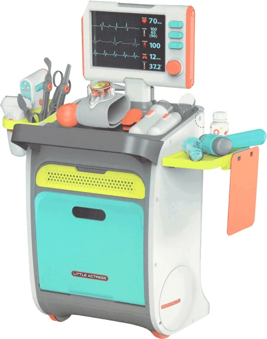 Lean Toys Žaislinis daktaro rinkinys su vežimėliu ir priedais LeanToys