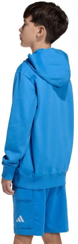 Vaikiškas mėlynas džemperis su gobtuvu adidas Essentials KD3382