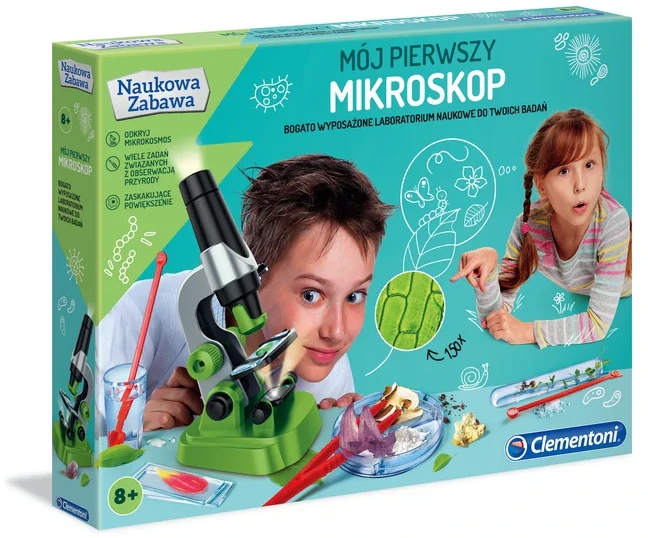 Moksliniai linksmybės, mano pirmasis mikroskopas - Clementoni