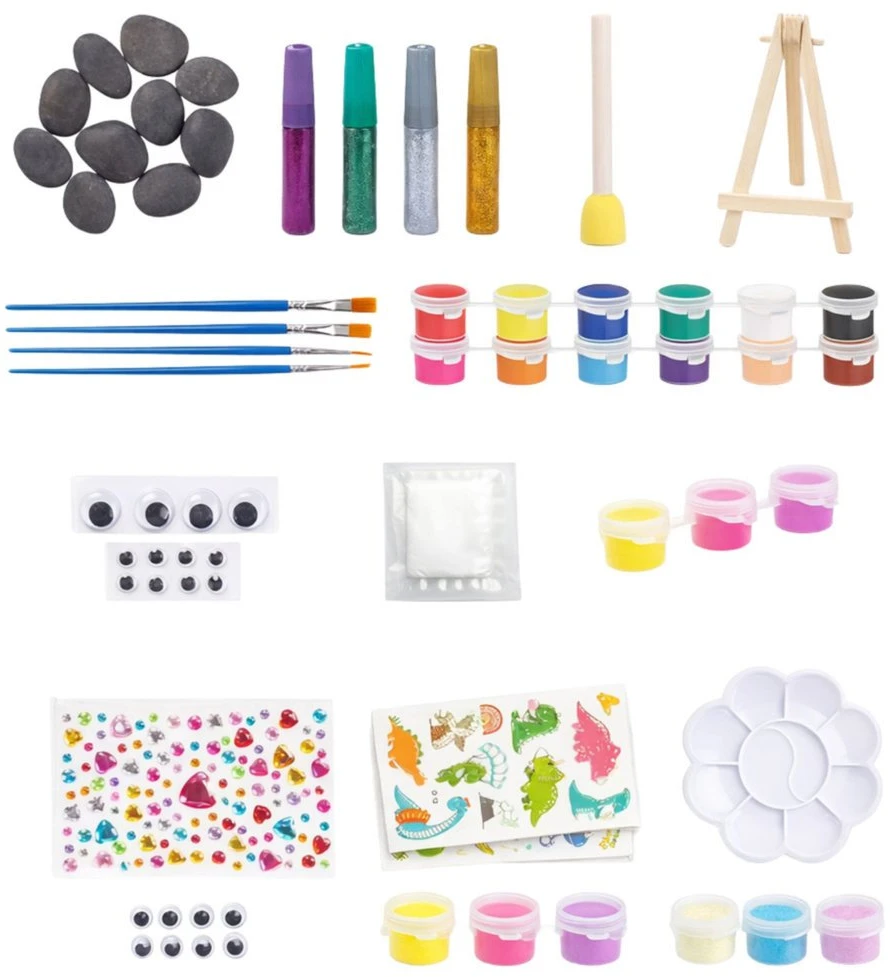 Lean Toys Akmenų dažymo rinkinys 10 vnt.