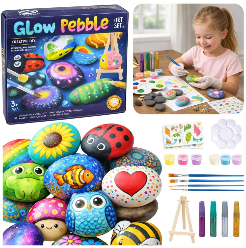 Lean Toys Akmenų dažymo rinkinys 10 vnt.
