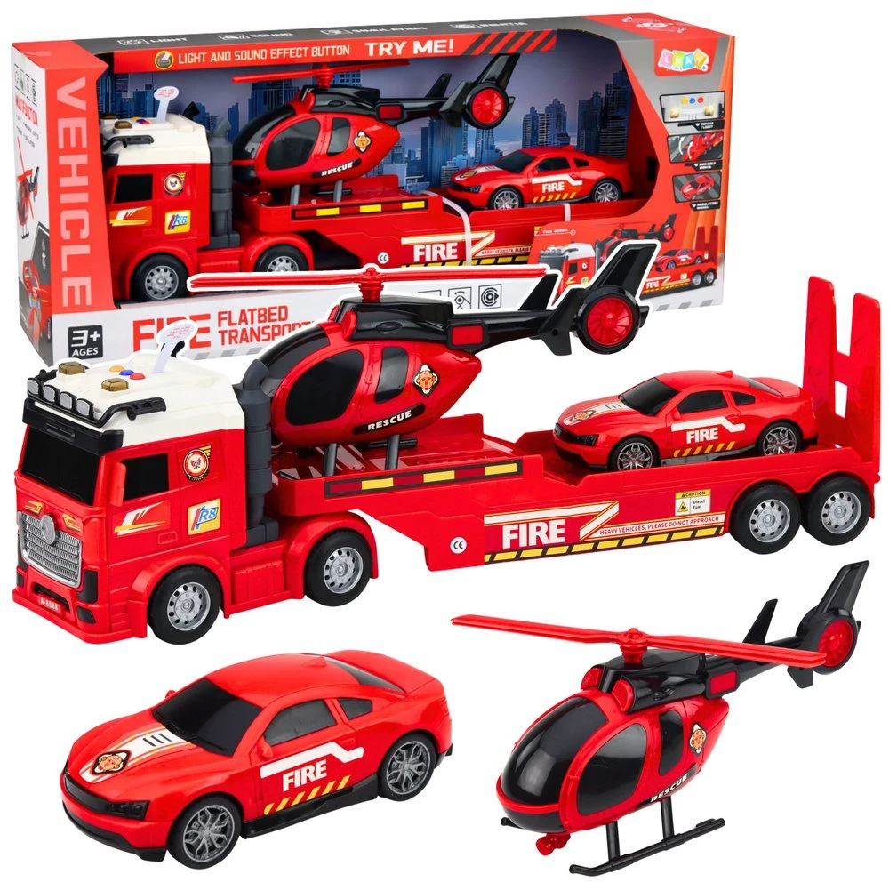 Lean Toys Gaisrinės gelbėjimo rinkinys raudonas