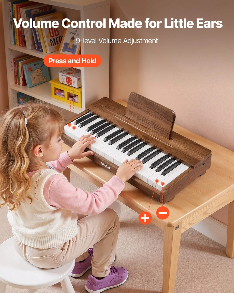 Vevor Medinis skaitmeninis pianinas vaikams, 37 klavišai