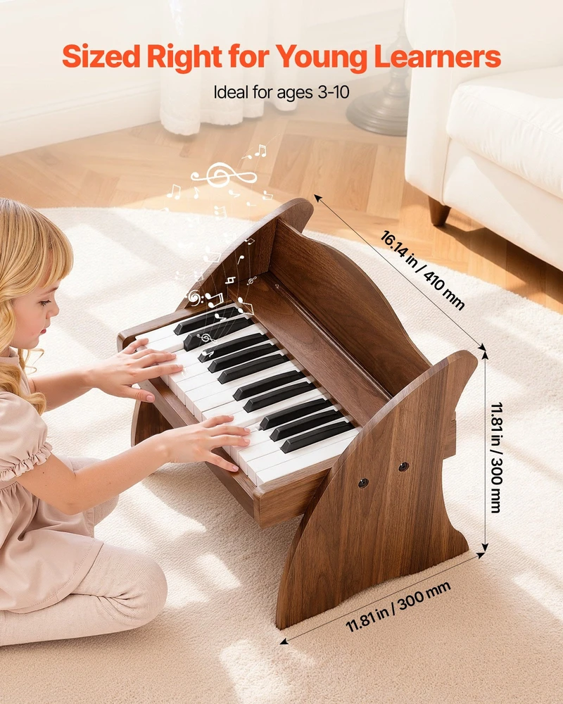 Vevor Medinis skaitmeninis pianinas vaikams, 25 klavišai