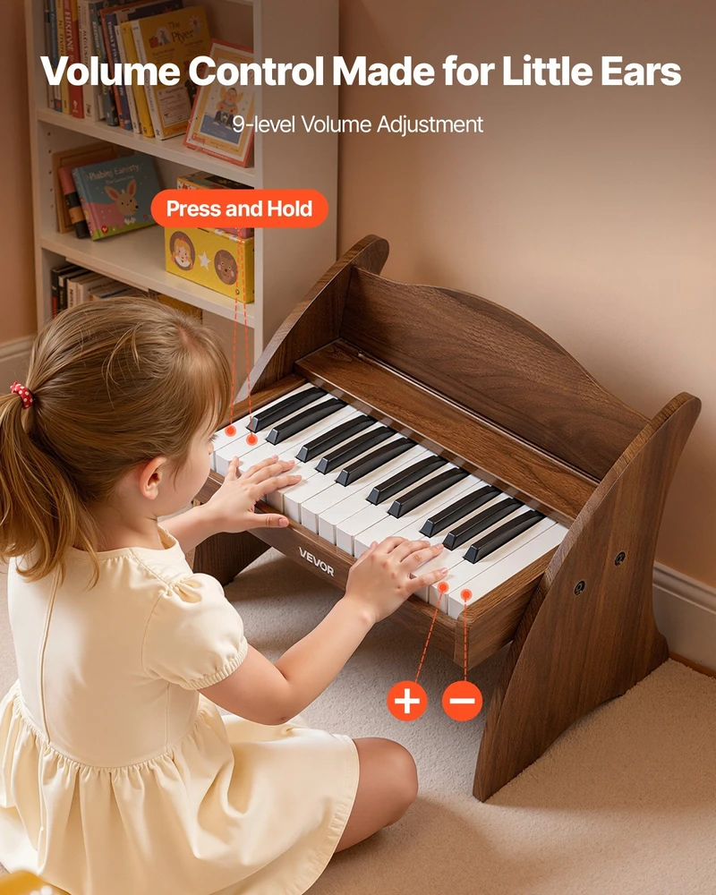 Vevor Medinis skaitmeninis pianinas vaikams, 25 klavišai