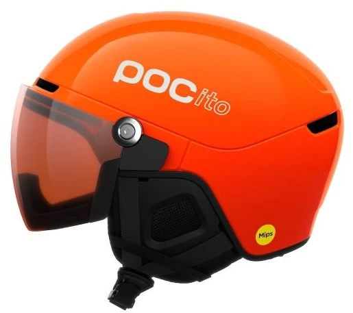 Vaikiškas slidinėjimo šalmas POC POCito Obex Visor, oranžinis