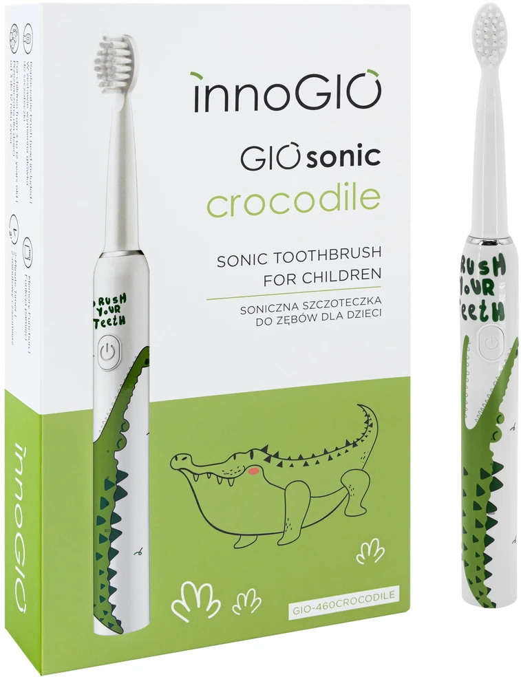 InnoGiO garsinis dantų šepetėlis krokodilas GIO-460