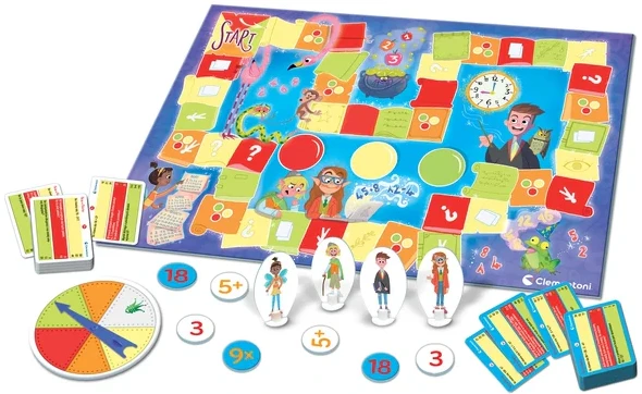 Gra Matematikos stalo žaidimas, kurio išmokstu žaisdamas lenkų kalbą, Clementoni 50778