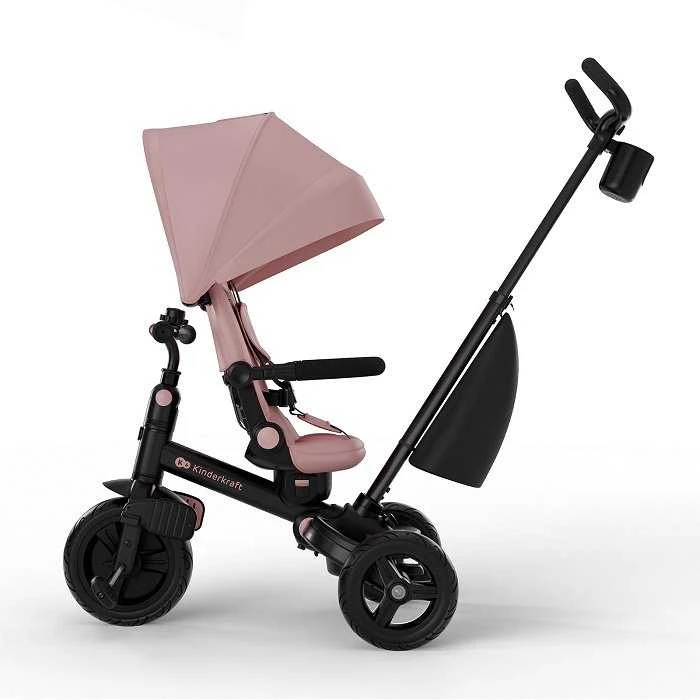 Vaikiškas triratukas Kinderkraft AVEO 2 Plus, rožinis