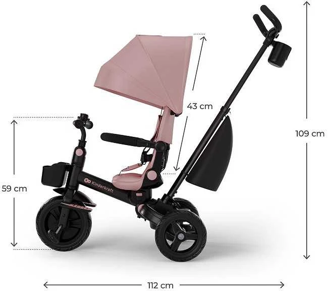 Kinderkraft AVEO 2 Plus matmenų schema