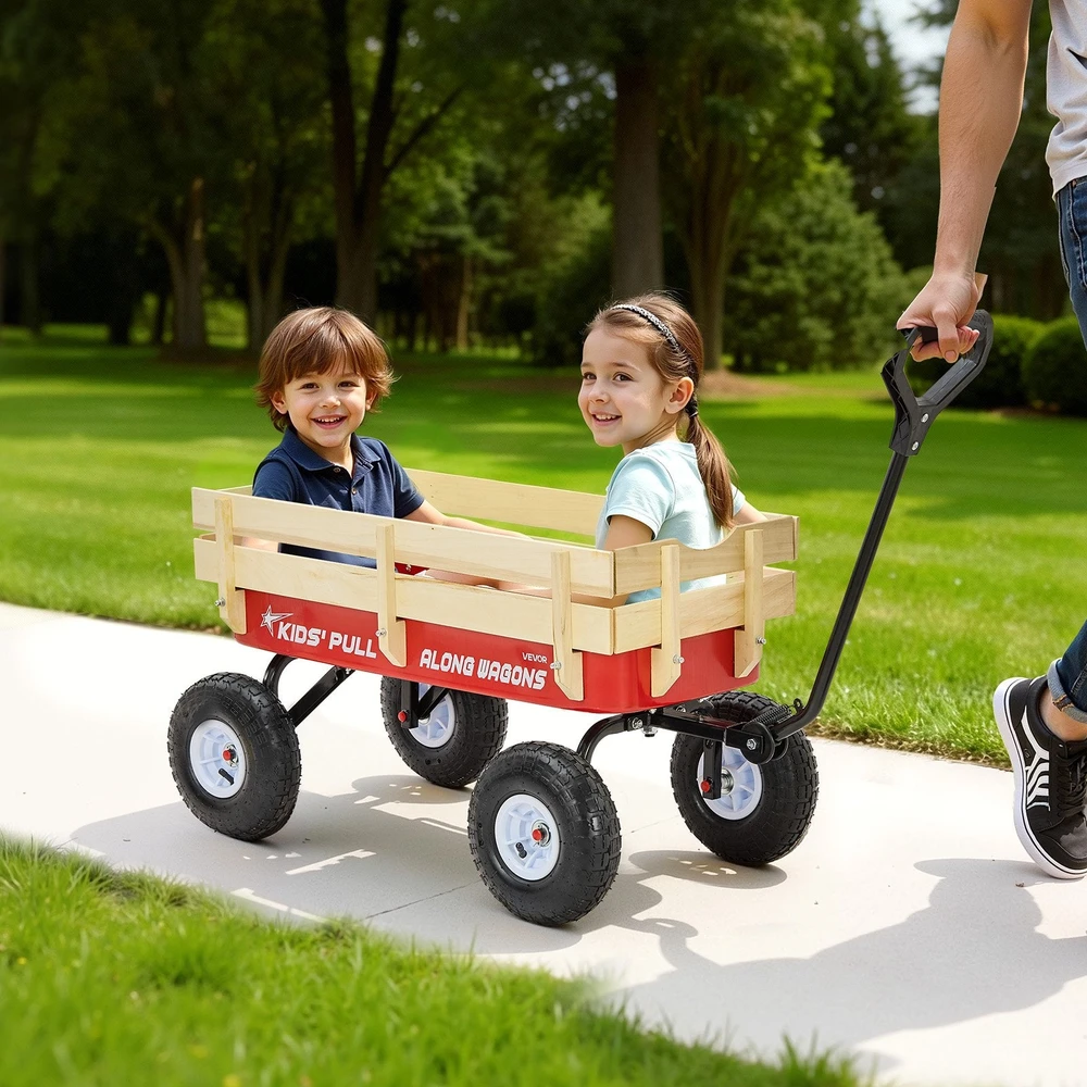 VEVOR Vaikiškas vežimėlis su mediniais šonais