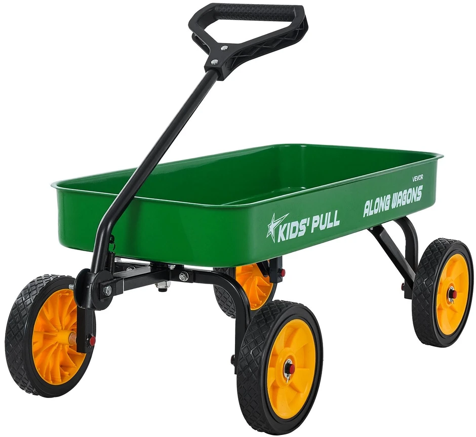 VEVOR Vaikų vagonėlis su rankena, 101 cm, žalias