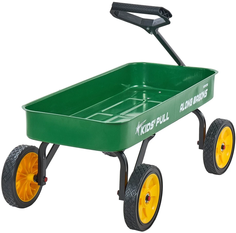 VEVOR Vaikų vagonėlis su rankena, 101 cm, žalias