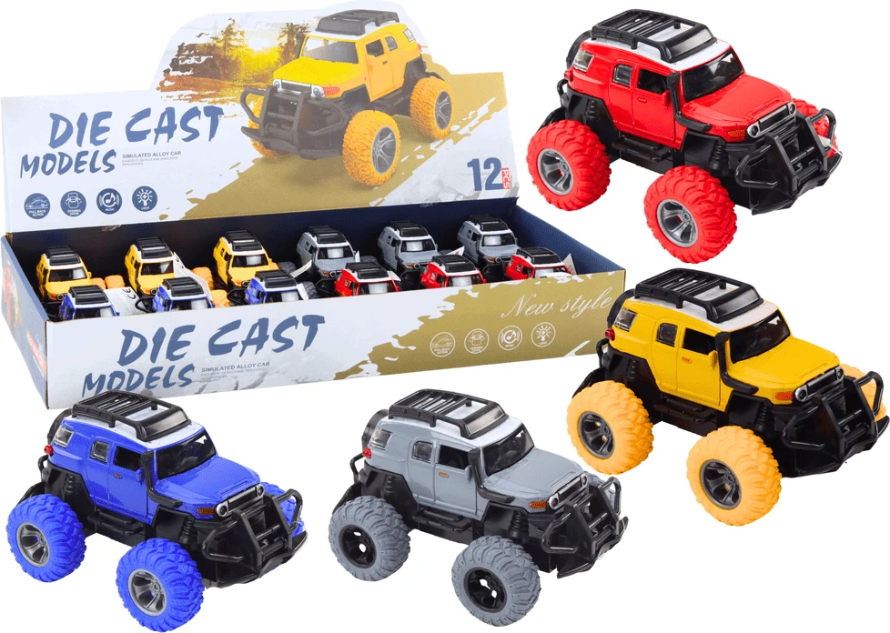 Lean Toys Metalinis visureigis 1:32 su guminiais ratais ir efektais
