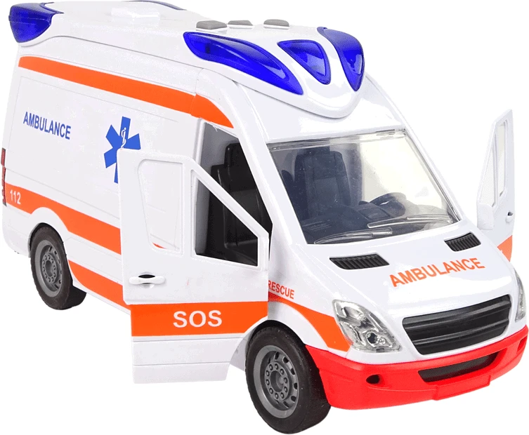 Lean Toys Greitosios pagalbos automobilis su garsais ir šviesomis