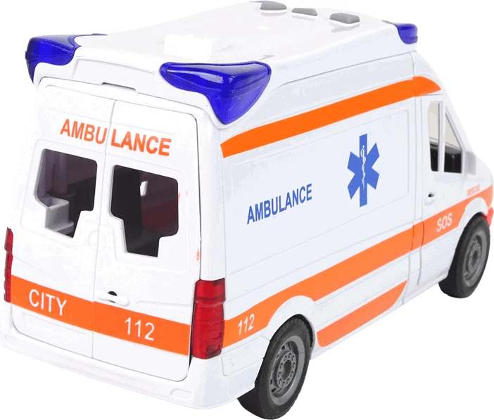 Lean Toys Greitosios pagalbos automobilis su garsais ir šviesomis