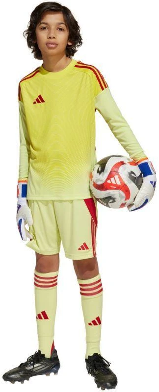 Vaikiški adidas Tiro 25 Competition ilgomis rankovėmis vartininko marškinėliai, geltoni ir raudoni KJN2020