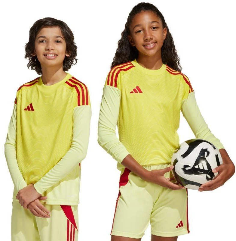 Vaikiški adidas Tiro 25 Competition ilgomis rankovėmis vartininko marškinėliai, geltoni ir raudoni KJN2020