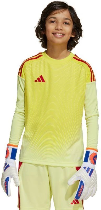 Vaikiški adidas Tiro 25 Competition ilgomis rankovėmis vartininko marškinėliai, geltoni ir raudoni KJN2020