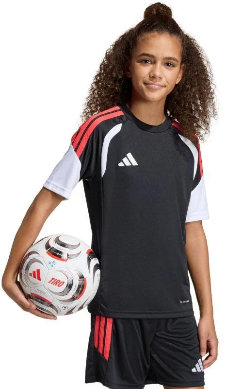 Vaikiški adidas Tiro 26 League marškinėliai, juodi ir raudoni KB1326