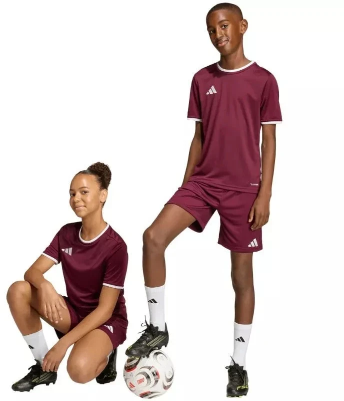 Vaikiški bordo spalvos šortai Entrada 26 JZ6527 adidas