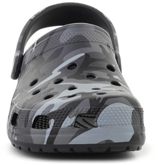 Vaikiški „Crocs Classic Camouflage Clog K“ klumpės, juoda/pilka spalva, 211879-0DD