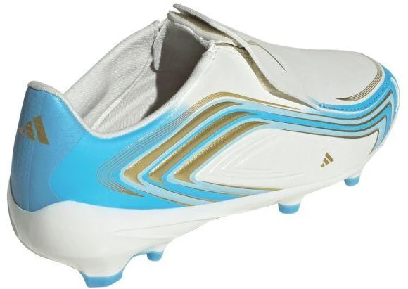 Vaikiški futbolo bateliai Adidas F50 Messi League LL FG, balti ir mėlyni, IH1907
