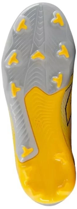 Vaikiški futbolo bateliai New Balance Furon Team V9 FG, balti ir geltoni