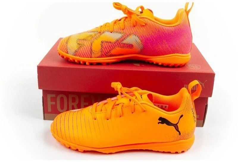 Vaikiški futbolo bateliai (turf) Puma Future 8 Play TT, oranžiniai