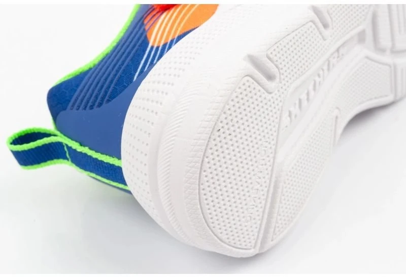 Vaikiški įsispiriami bateliai Skechers Microspec Advance, oranžiniai ir mėlyni