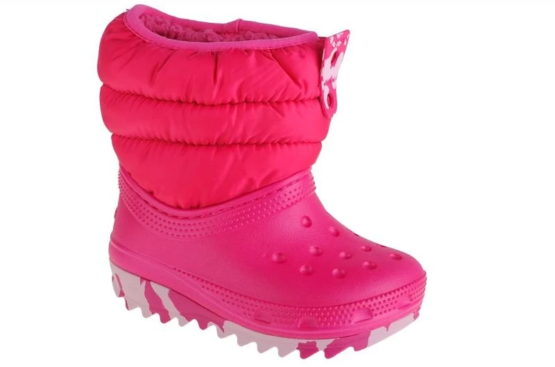 Vaikiški įspiriami sniego batai Crocs Classic Neo Puff, rožiniai