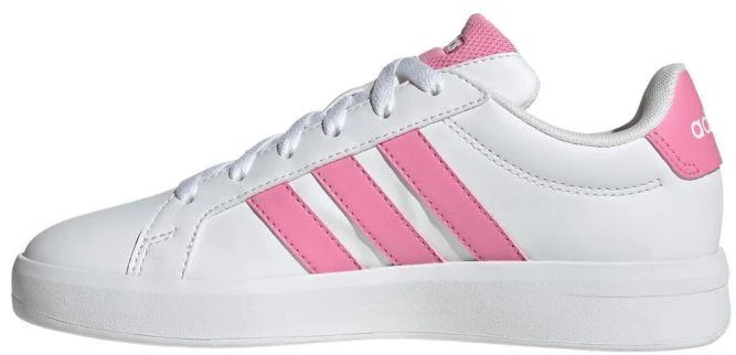 Vaikiški laisvalaikio bateliai Adidas Grand Court 3.0, balti su rožine spalva, HP3528