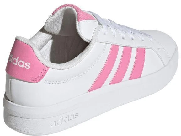 Vaikiški laisvalaikio bateliai Adidas Grand Court 3.0, balti su rožine spalva, HP3528