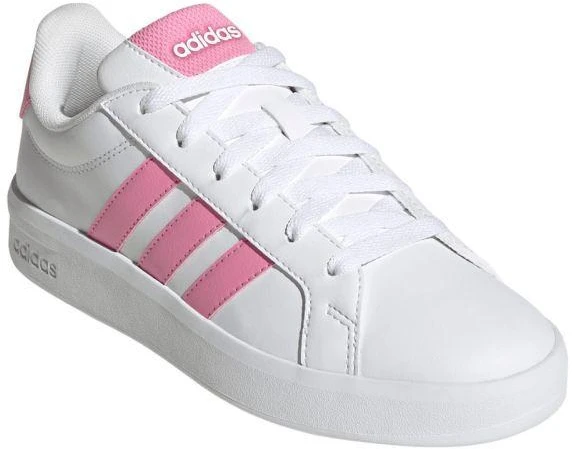 Vaikiški laisvalaikio bateliai Adidas Grand Court 3.0, balti su rožine spalva, HP3528