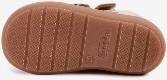 Vaikiški odiniai barefoot bateliai su širdelėmis Froddo, smėlio spalvos
