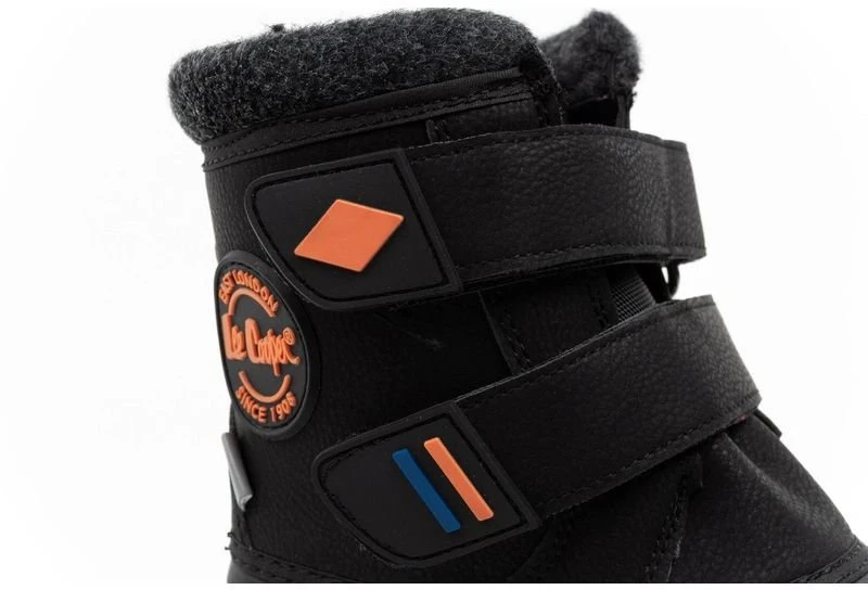 Vaikiški pašiltinti sniego batai Lee Cooper, juodi ir oranžiniai