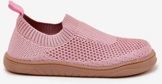 Vaikiški rožiniai megzti barefoot bateliai be suvarstymo Milami