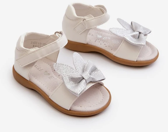 Vaikiški sandalai su lankeliu Velcro užsegimas Balta Wistala
