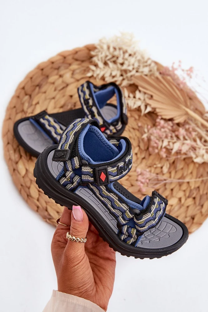Vaikiški sandalai su lipdukais Lee Cooper, mėlyni