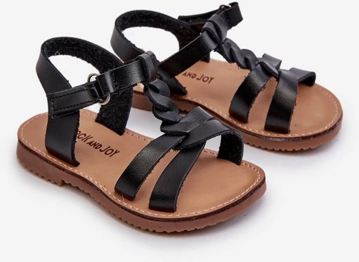 Vaikiški Sarniema sandalai su Velcro užsegimu, juodi