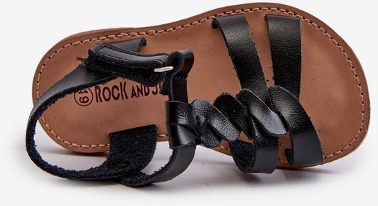 Vaikiški Sarniema sandalai su Velcro užsegimu, juodi