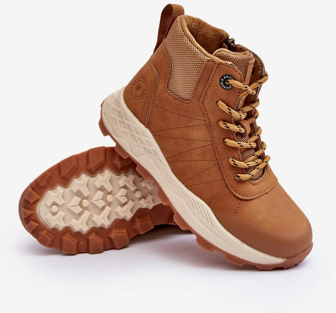 Vaikiški šilti trekingo batai Trappers Camel Big Star MM374202