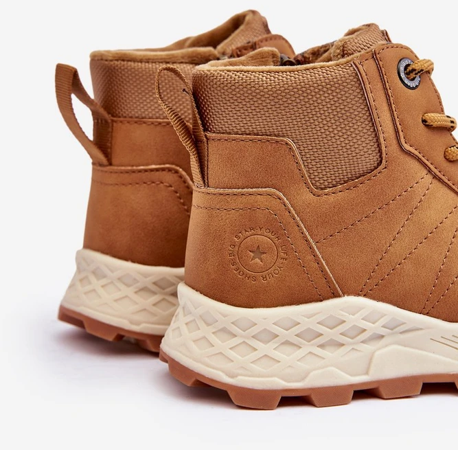 Vaikiški šilti trekingo batai Trappers Camel Big Star MM374202