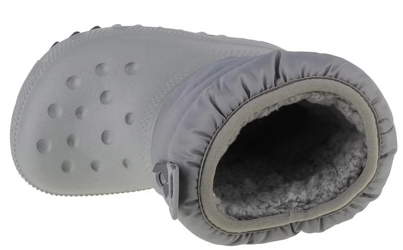 Vaikiški sniego batai Crocs Classic Neo Puff Boot, pilki