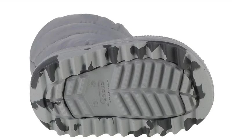 Vaikiški sniego batai Crocs Classic Neo Puff Boot, pilki
