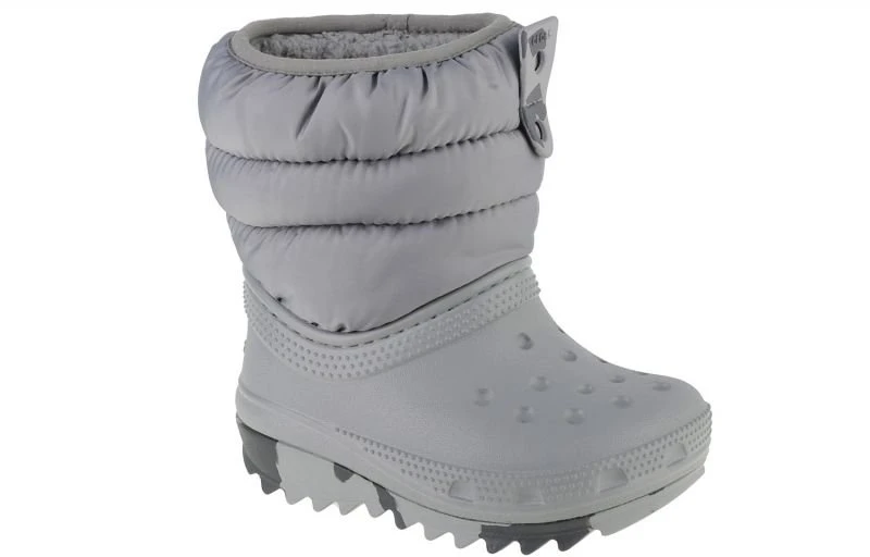 Vaikiški sniego batai Crocs Classic Neo Puff Boot, pilki