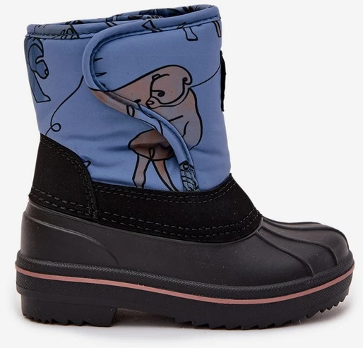Vaikiški sniego batai mėlyni su lipduku Lee Cooper